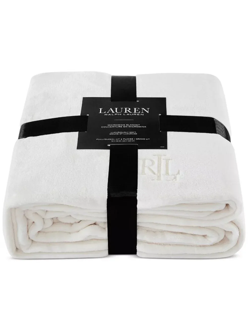 Ralph Lauren Classic Micromink Blanket Full /Queen CREAM 90